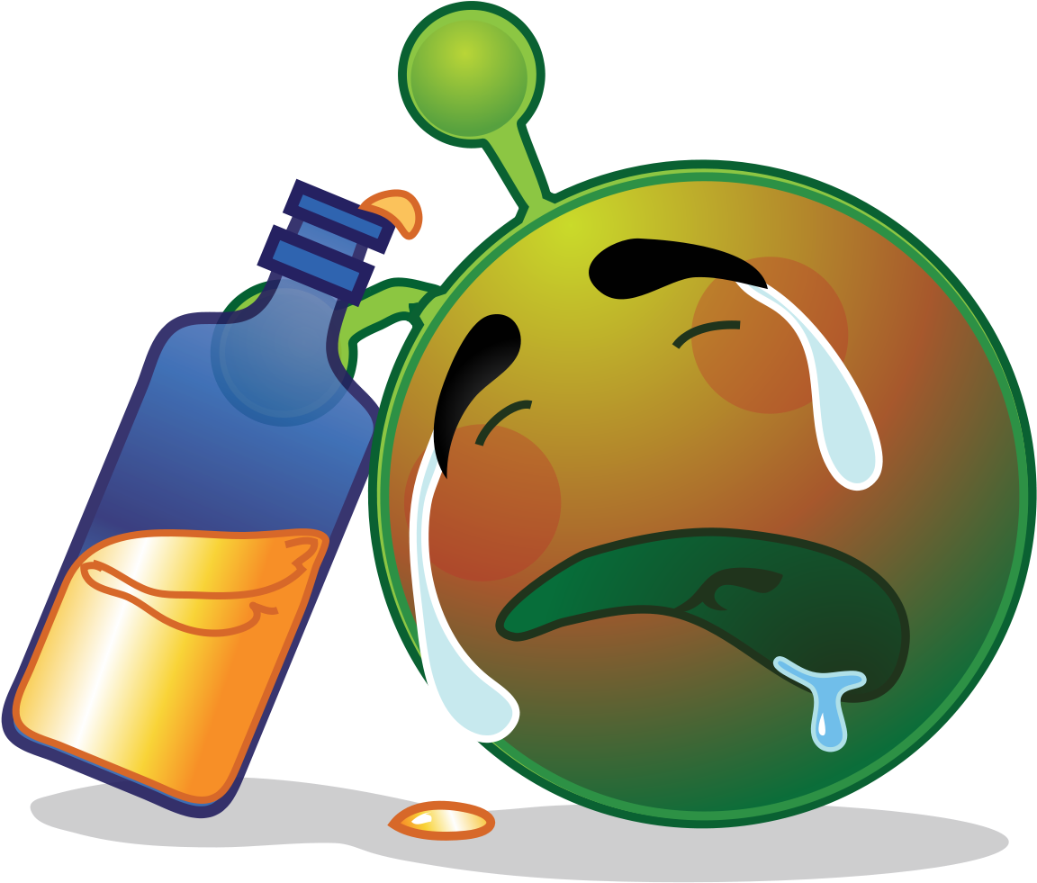 Intoxicated Emoji Spilled Drink PNG Image