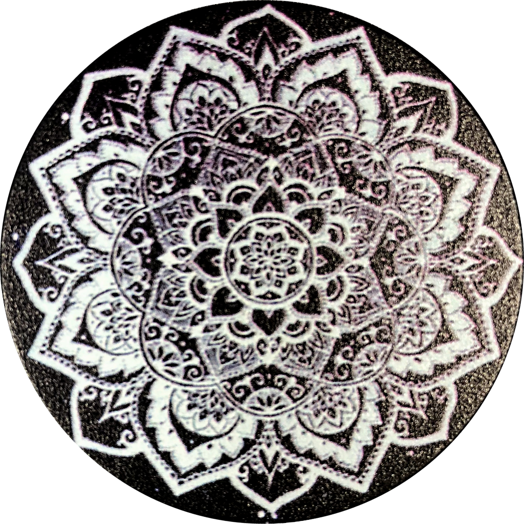 Intricate Blackand White Mandala Artwork PNG Image