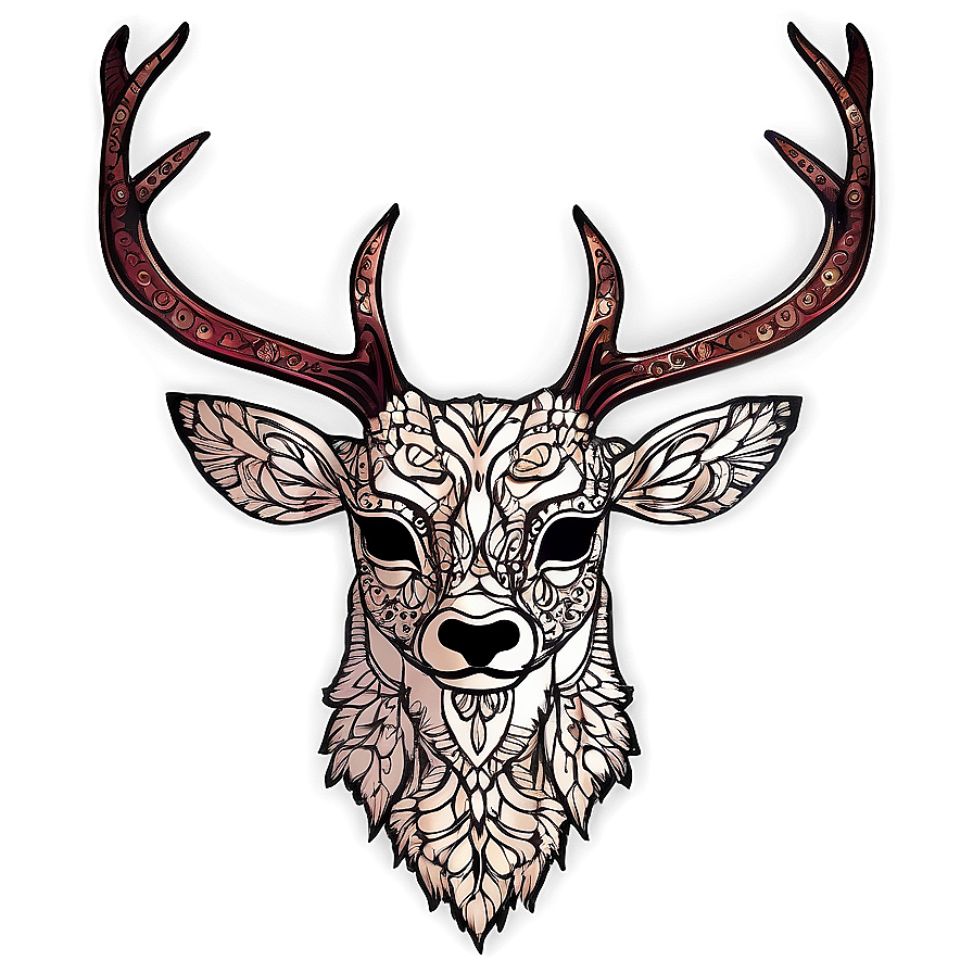 Intricate Deer Head Mandala Png 98 PNG Image