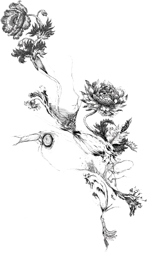 Intricate Floral Arm Tattoo Design PNG Image