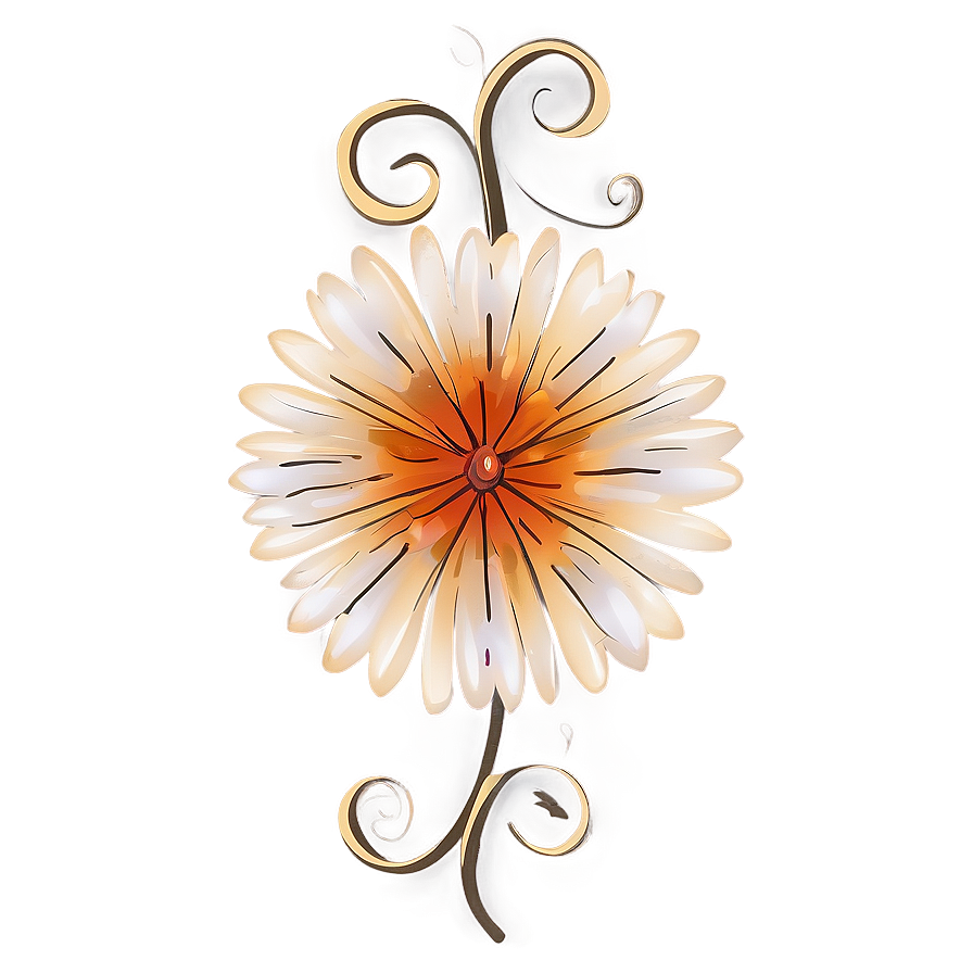 Intricate Indie Flower Design Png Toc PNG Image