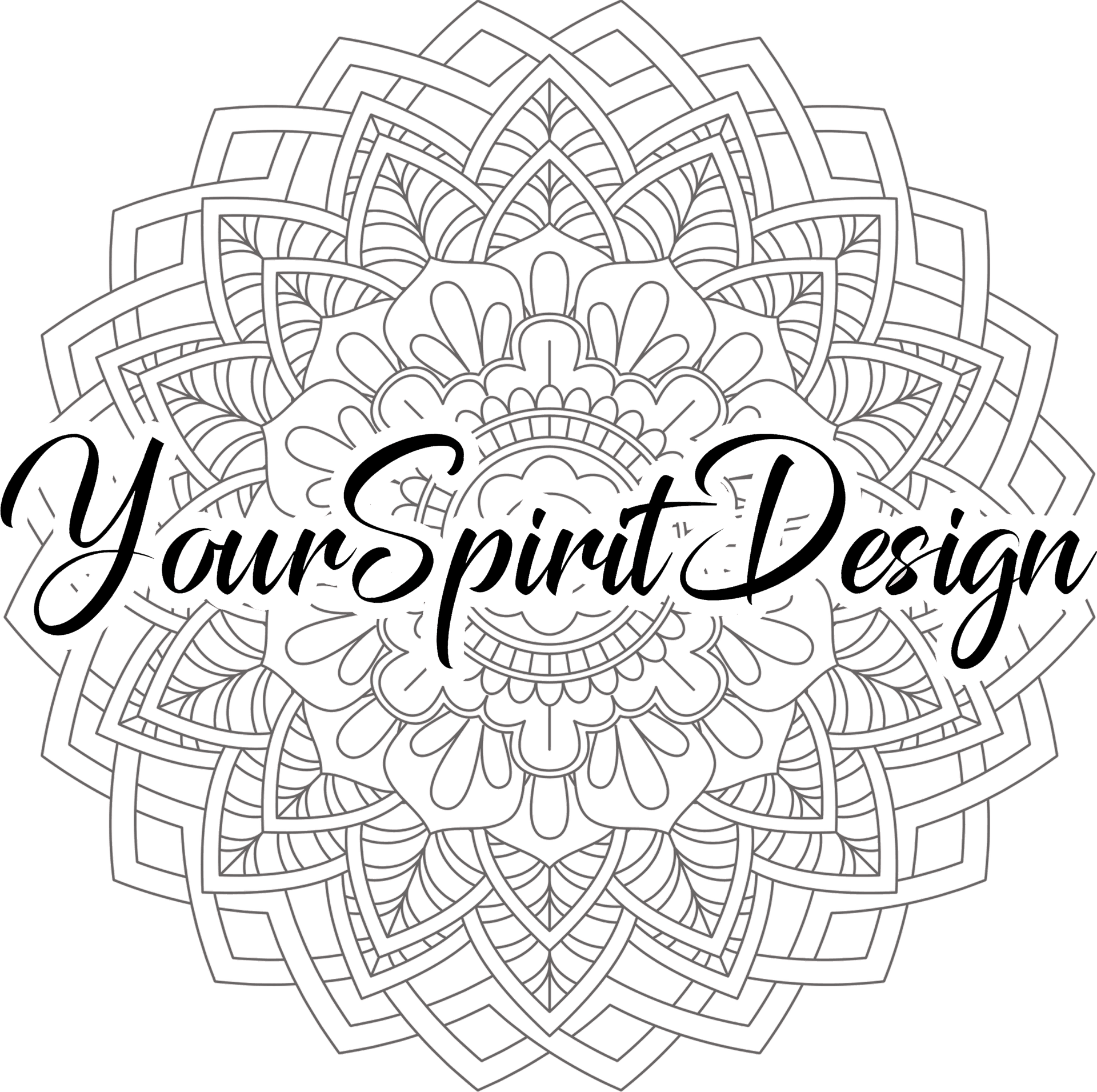 Intricate Mandala Logo Design PNG Image