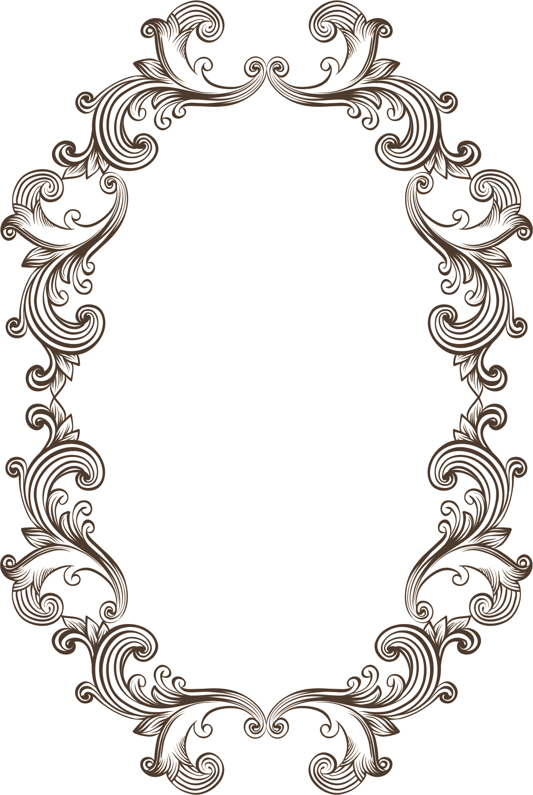 Intricate Mehndi Design Frame PNG Image