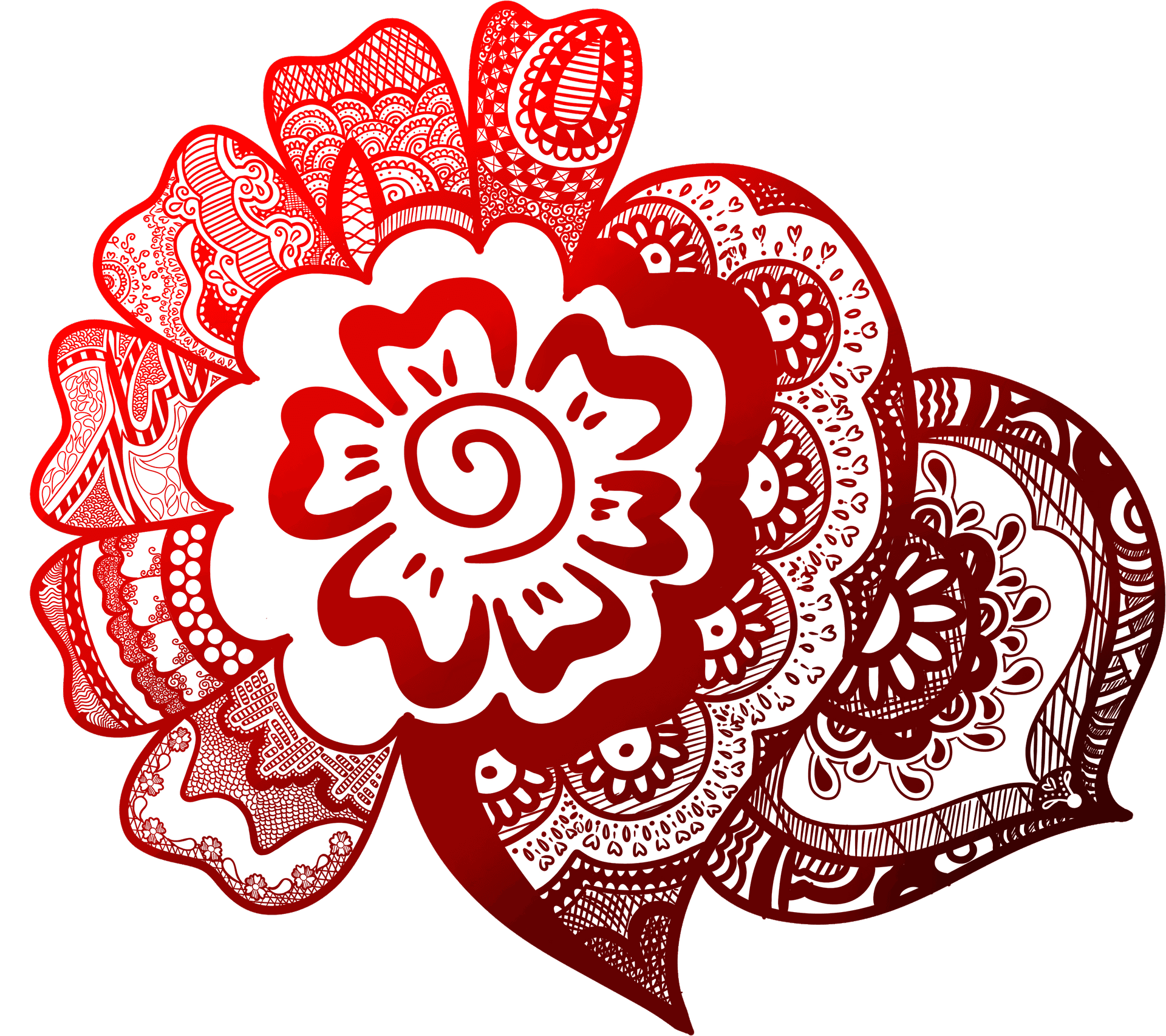 Intricate Mehndi Design Illustration PNG Image