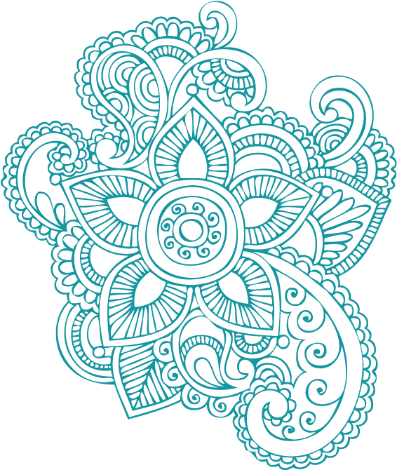 Intricate Mehndi Design Vector PNG Image