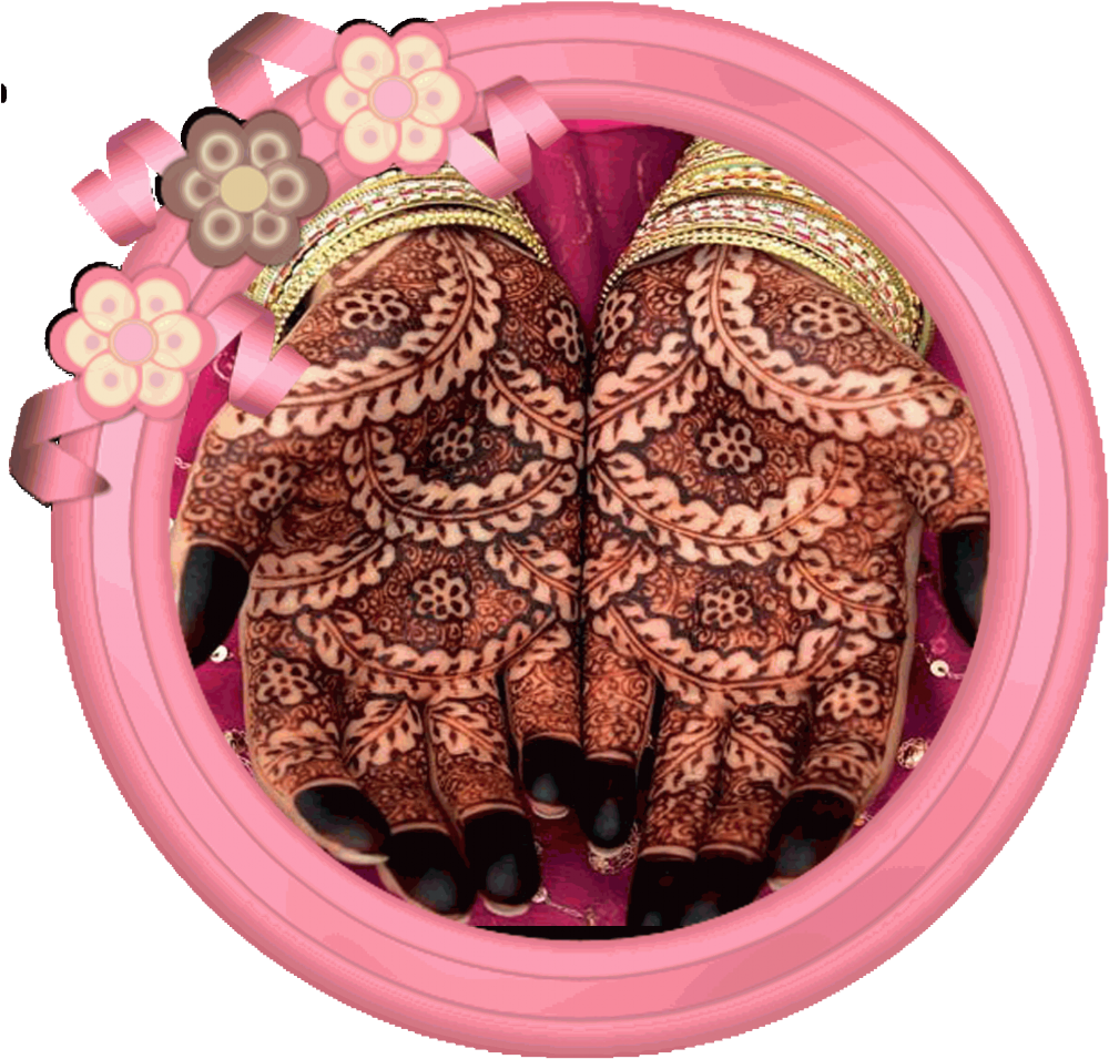 Intricate Mehndi Designon Hands PNG Image