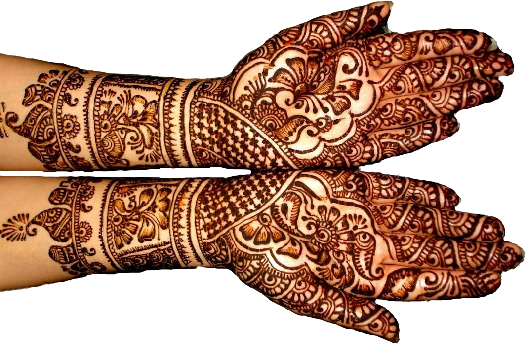 Intricate Mehndi Designon Hands PNG Image