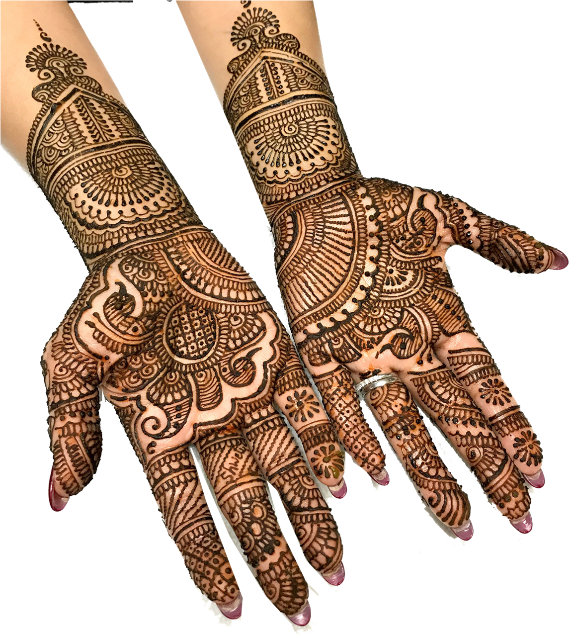 Intricate Mehndi Designon Hands PNG Image