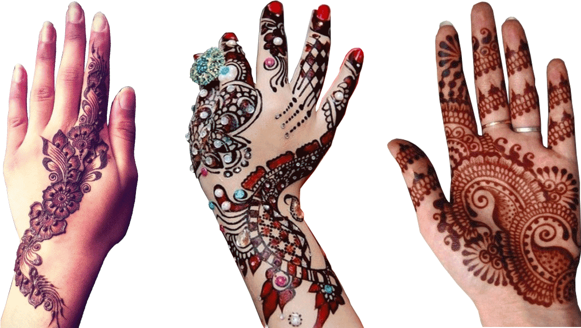 Intricate Mehndi Designson Hands PNG Image