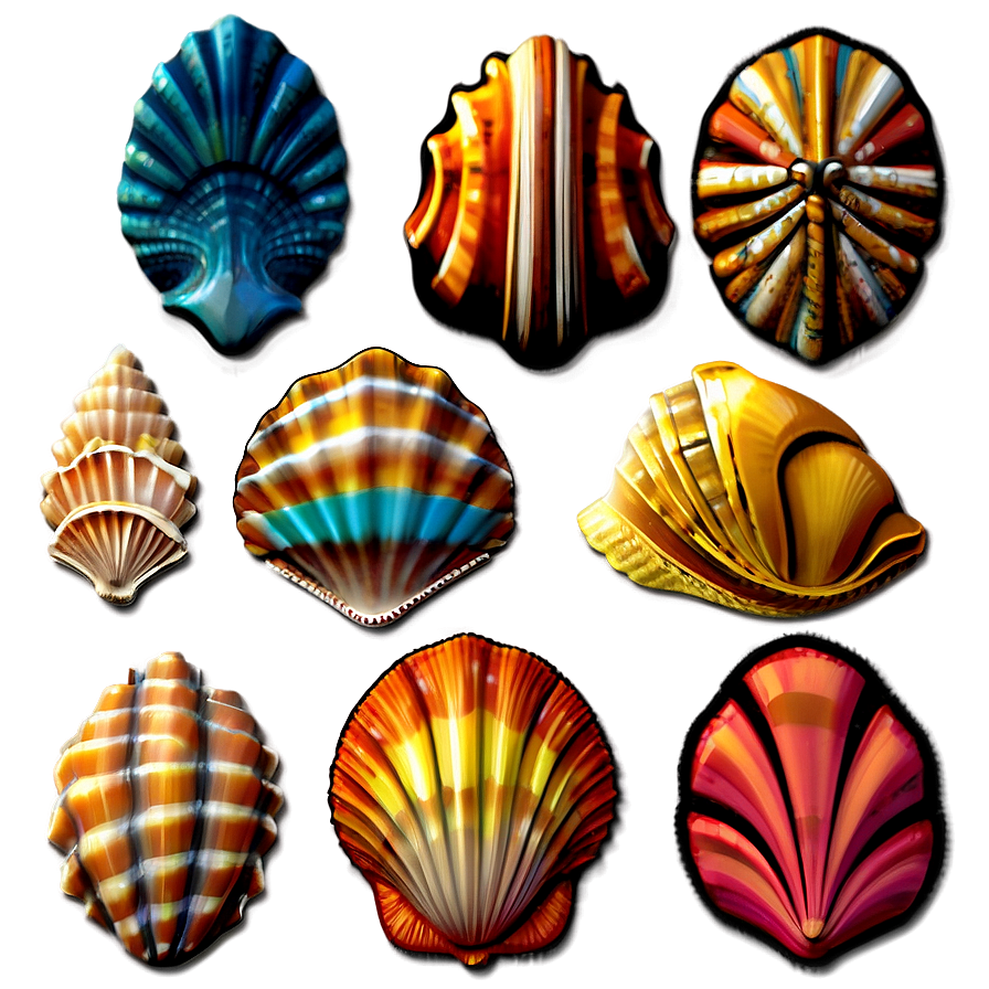 Intricate Pattern Shells Png Jnn PNG Image