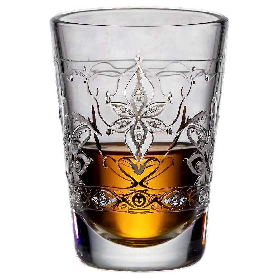 Intricate Shot Glass Design Png 90 PNG Image