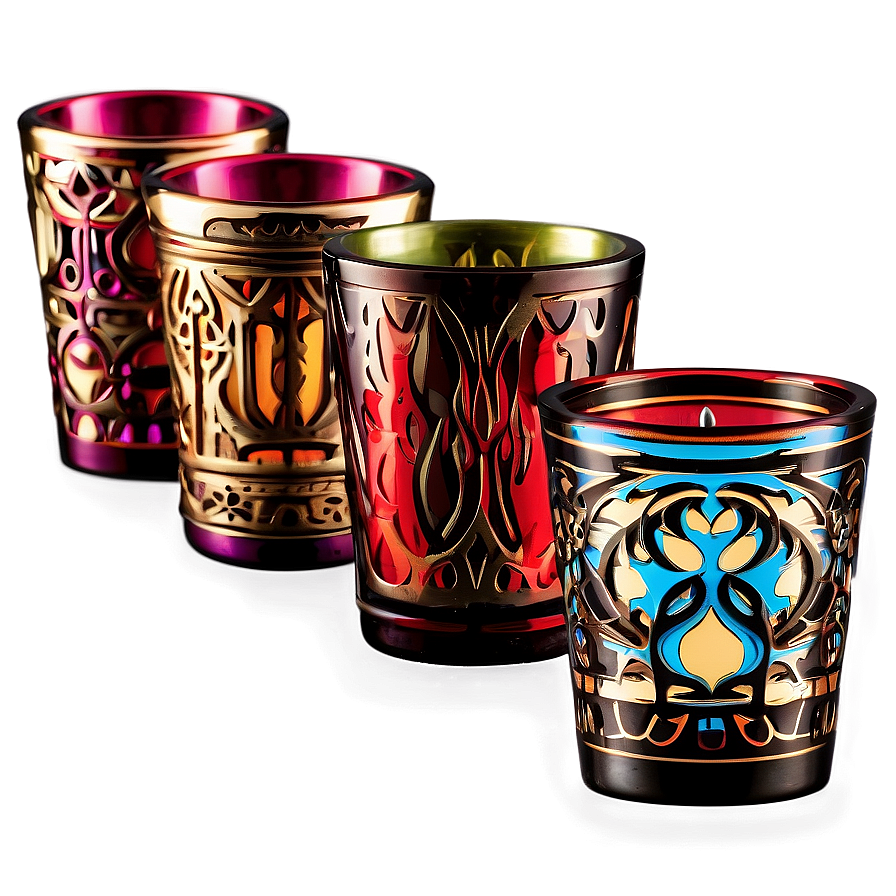 Intricate Shot Glass Design Png Hif PNG Image