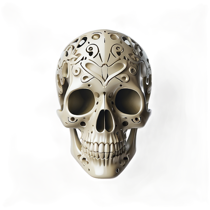 Intricate Skull Design Png B PNG Image