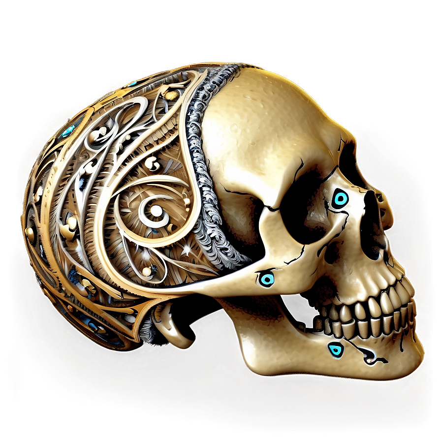 Intricate Skull Design Png D PNG Image