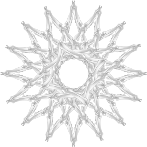 Intricate Snowflake Design PNG Image