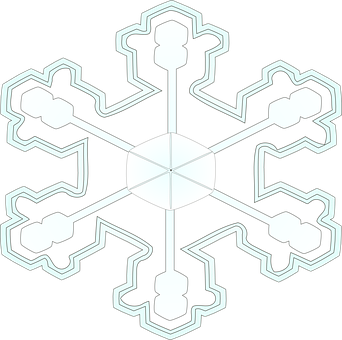 Intricate Snowflake Design PNG Image