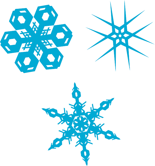 Intricate Snowflake Designs PNG Image