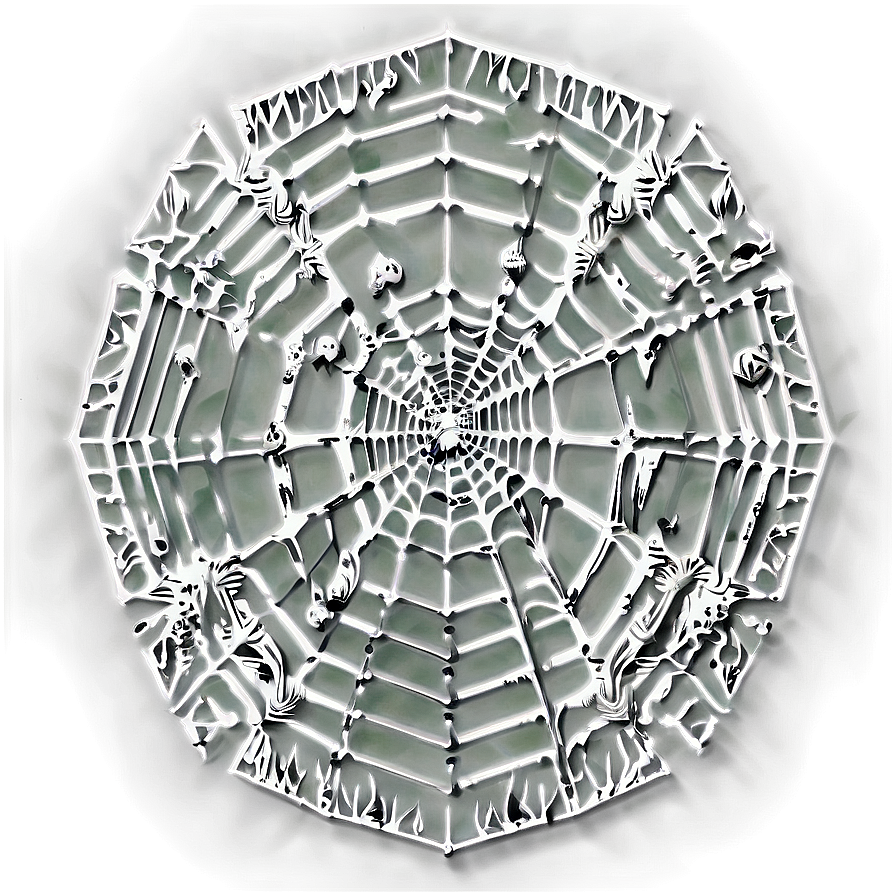 Intricate Spider Web Artwork PNG Image