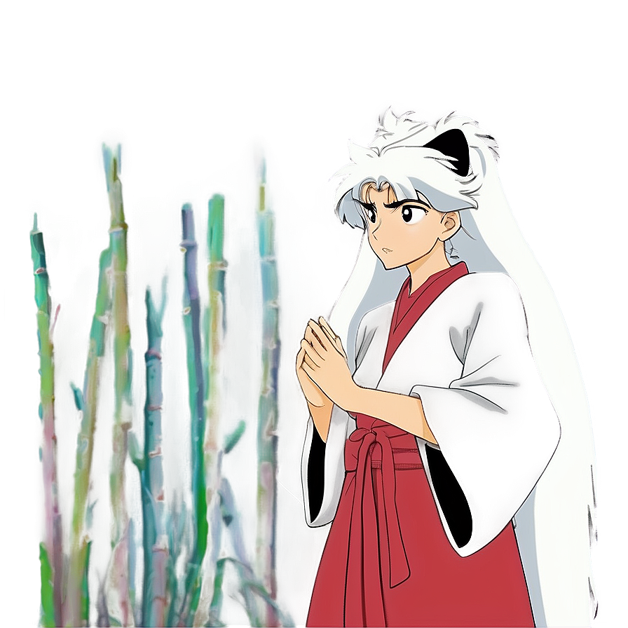 Inuyasha And Kikyo's Tragic Love Png Ibq30 PNG Image