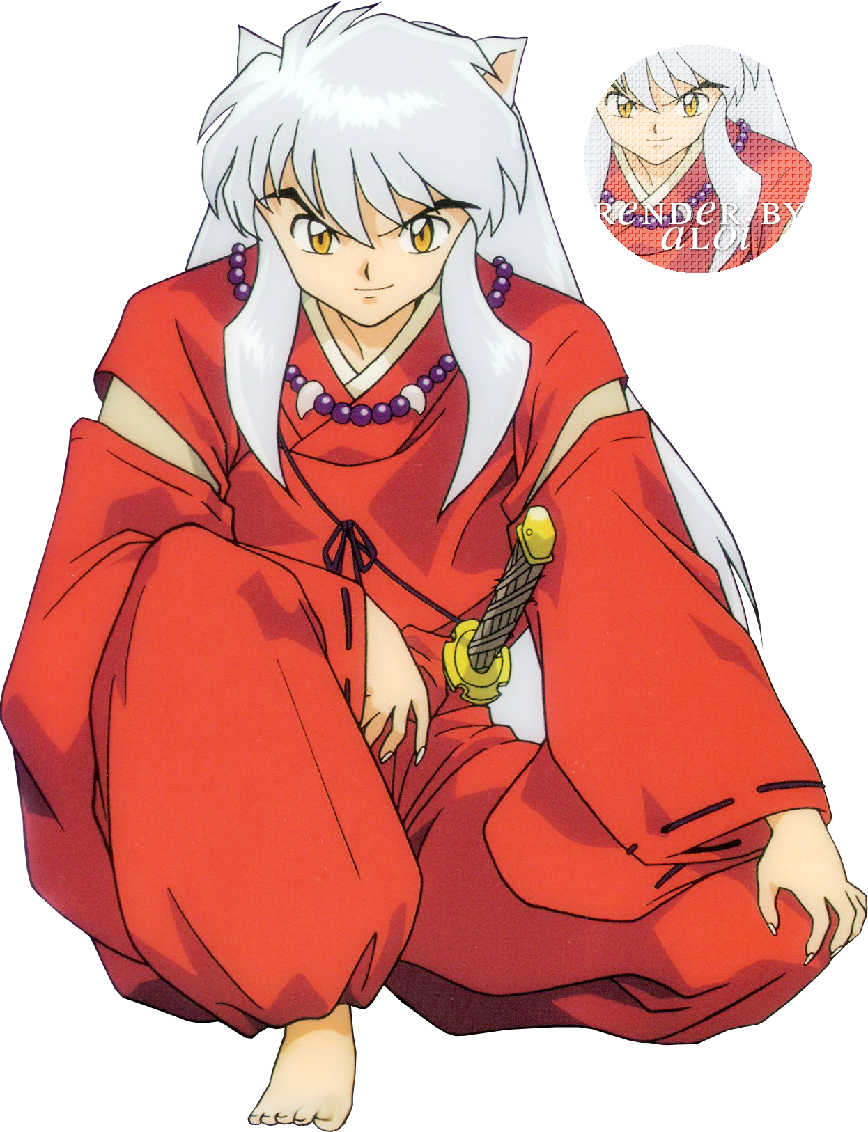 Inuyasha_ Anime_ Character_ Render.png PNG Image