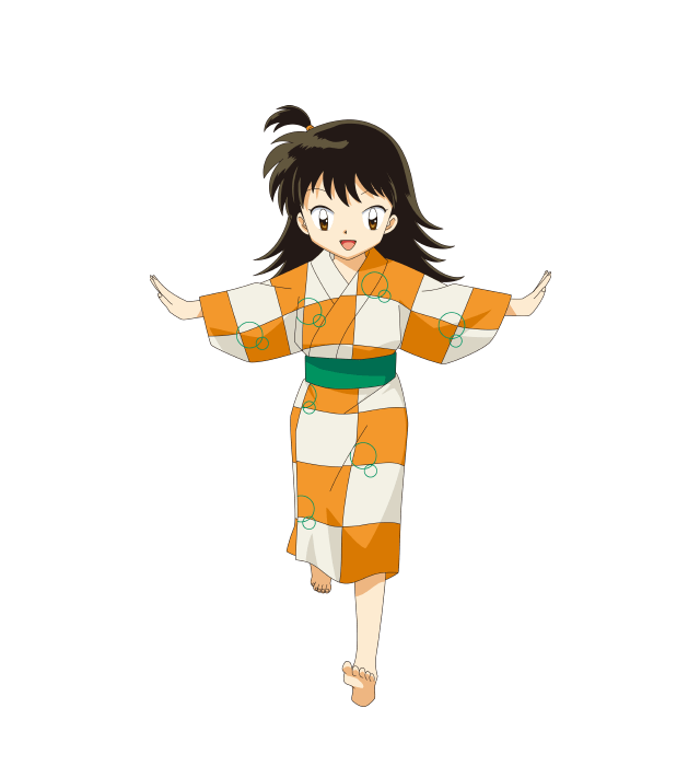 Inuyasha Kagomein Kimono PNG Image