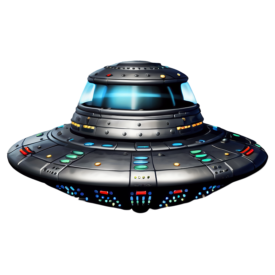 Invaders Style Flying Saucer Png Dxk19 PNG Image