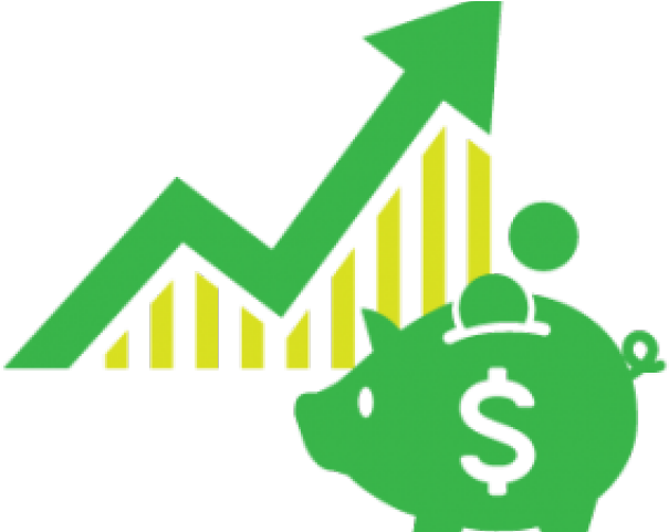 Investment Growth Piggy Bank Graphic PNG Image