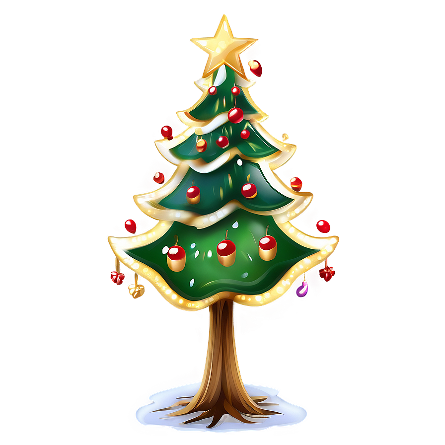 Inviting Christmas Tree Art Png Sdm PNG Image