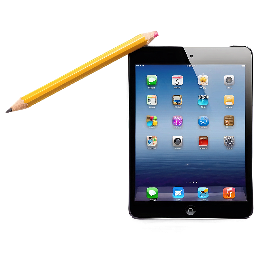 Ipad Mini With Pencil Png 91 PNG Image