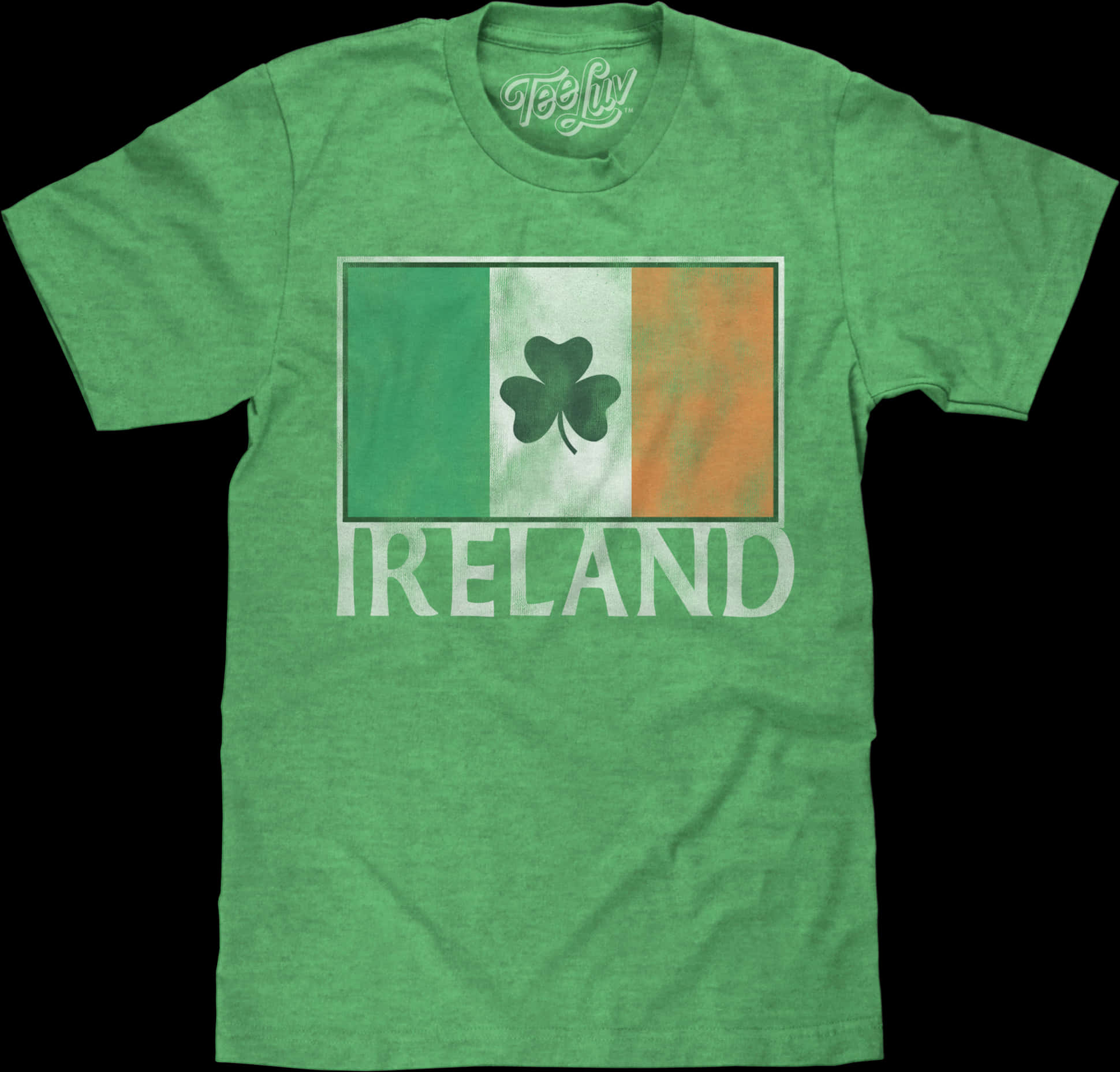 Ireland Shamrock Flag T Shirt PNG Image