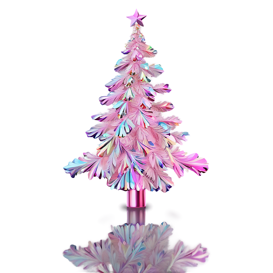 Iridescent Pink Christmas Tree Png 89 PNG Image