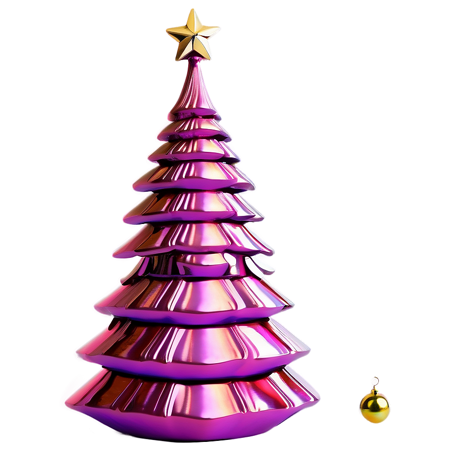 Iridescent Pink Christmas Tree Png Ohl PNG Image