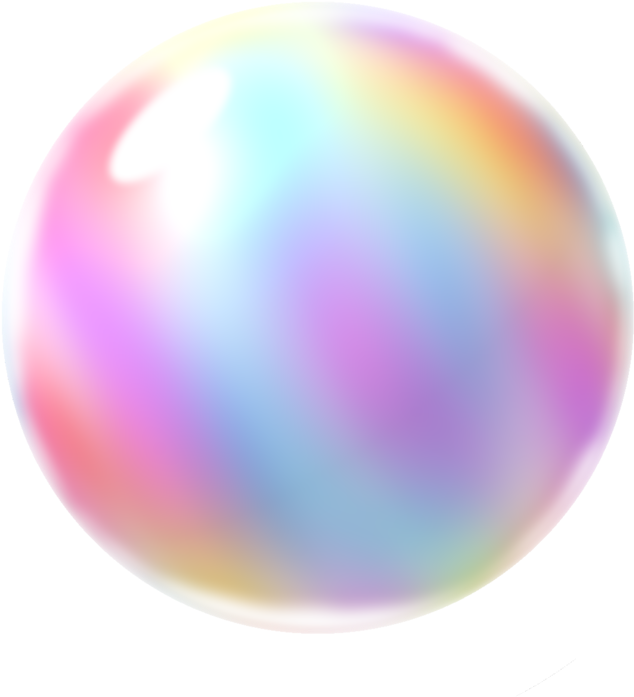 Iridescent Soap Bubble PNG Image