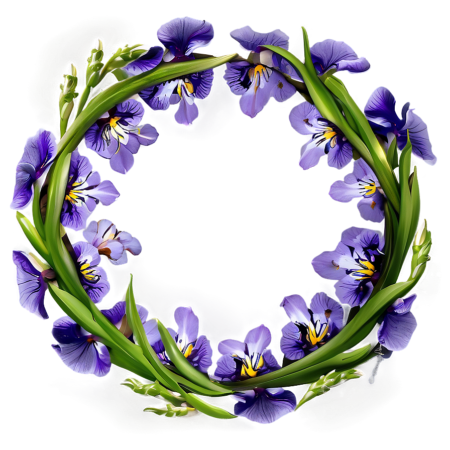 Iris Flower Circle Png 5 PNG Image