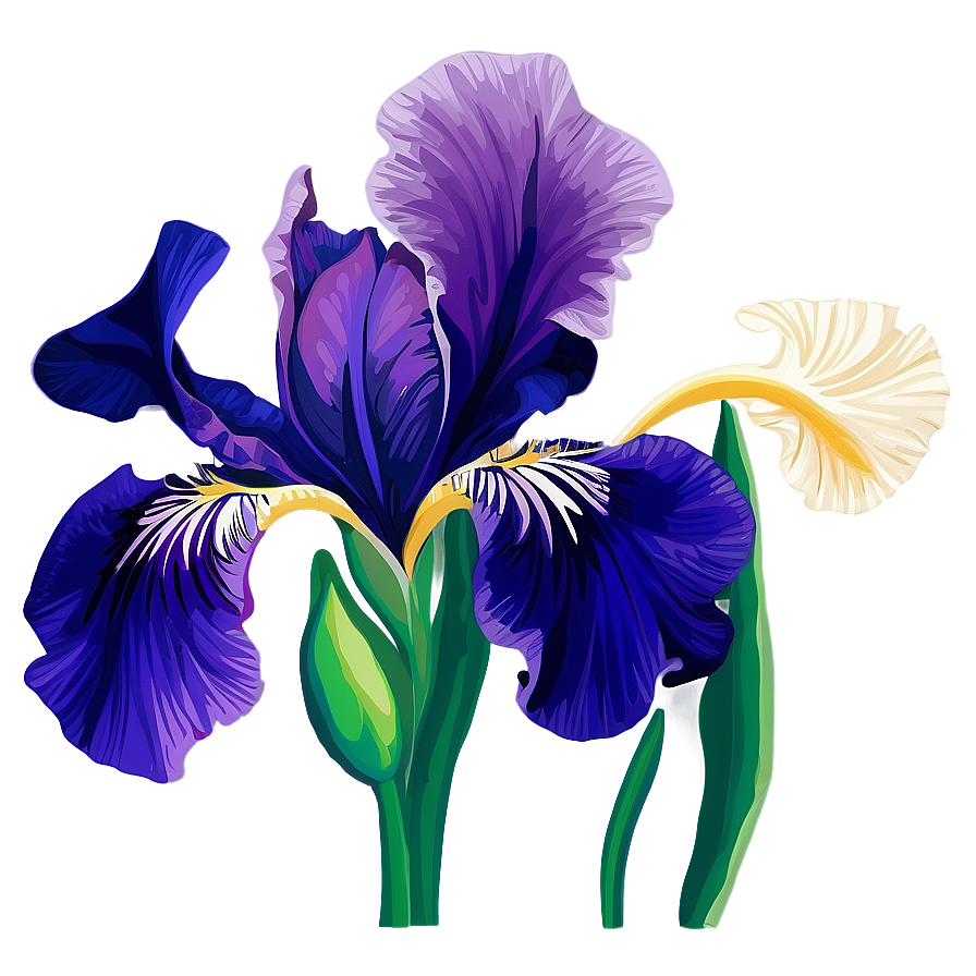 Iris Flower Decal Design Png 37 PNG Image