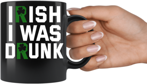 Irish I Was Drunk Mug PNG Image