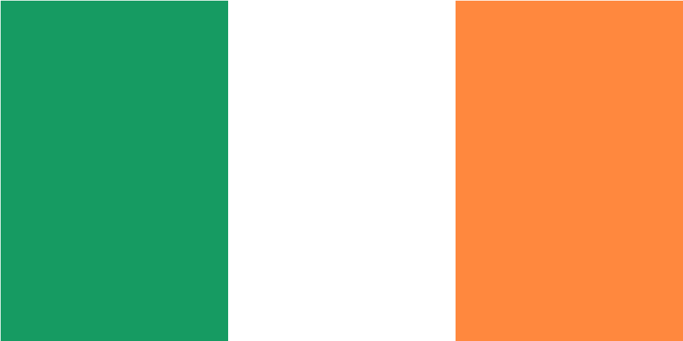 Irish Tricolor Flag PNG Image