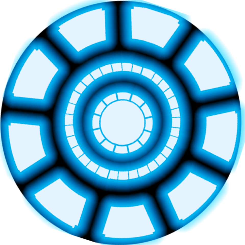 Iron Man Arc Reactor Graphic PNG Image