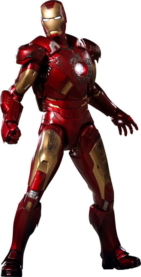 Iron Man Armor Standing Pose PNG Image