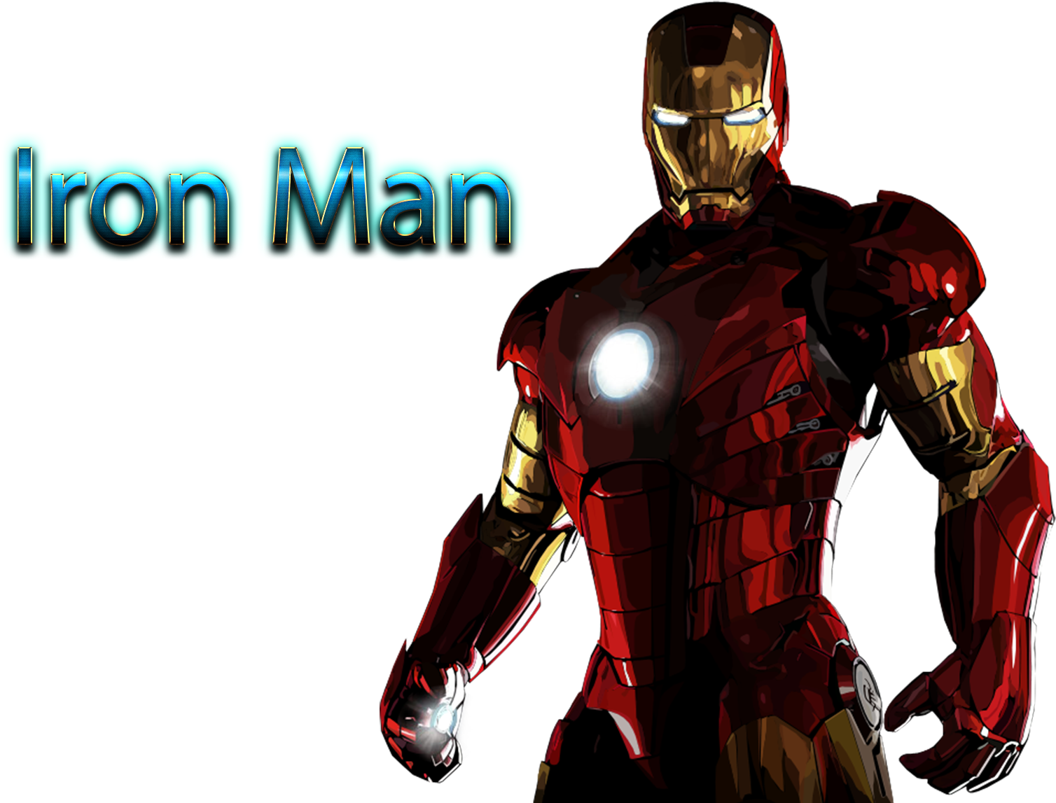 Iron Man Armored Hero Illustration PNG Image