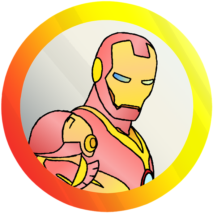 Iron Man Cartoon Icon PNG Image