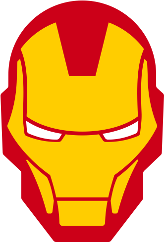 Iron Man Head Logo Graphic PNG Image