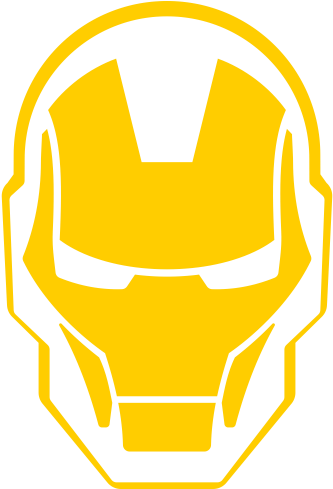 Iron Man Helmet Outline Logo PNG Image