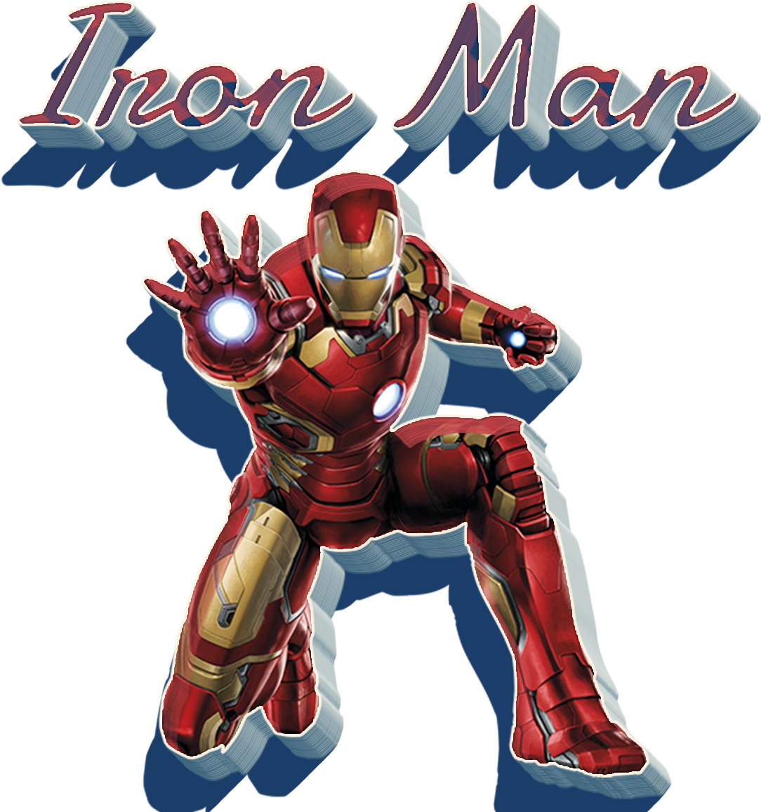 Iron Man Pose Graphic PNG Image