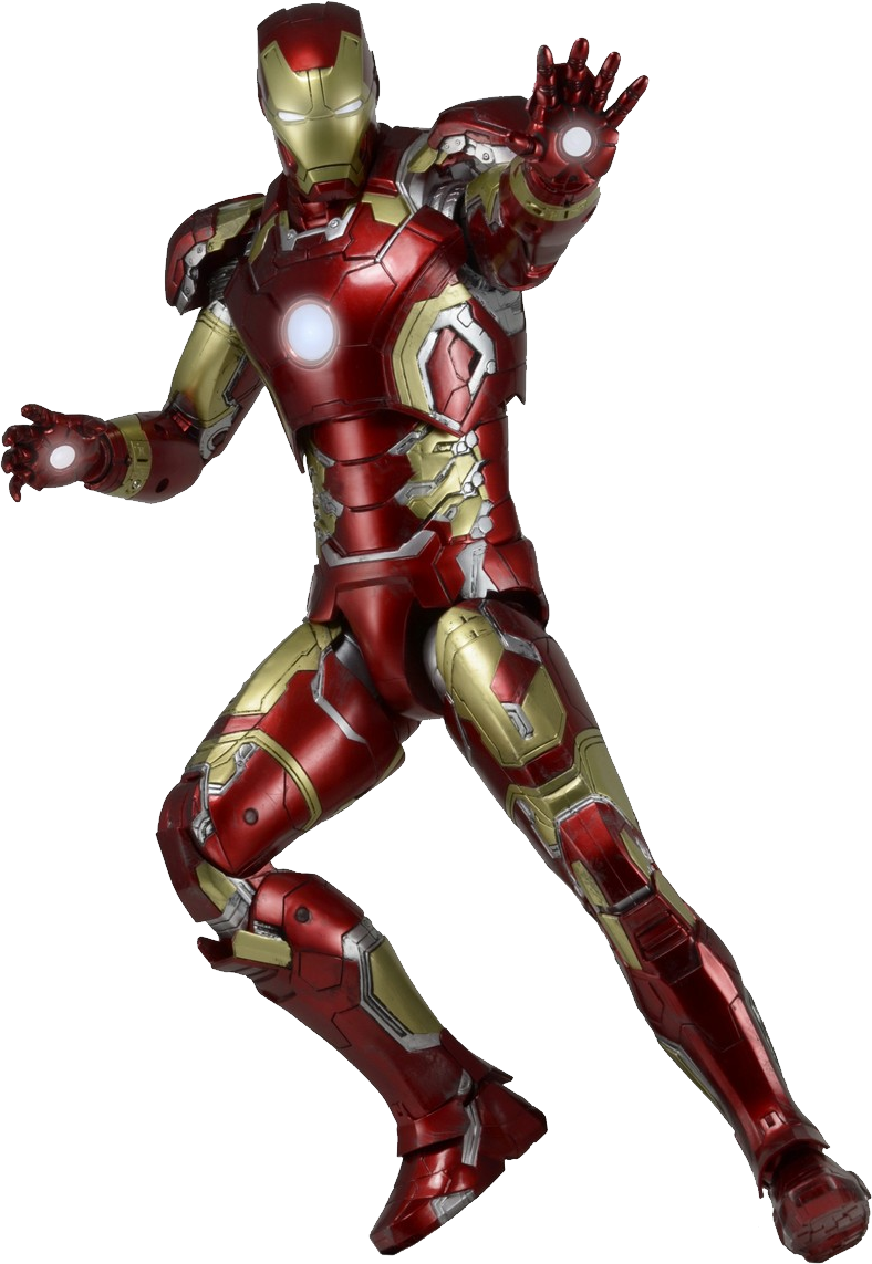 Iron Manin Action Pose PNG Image