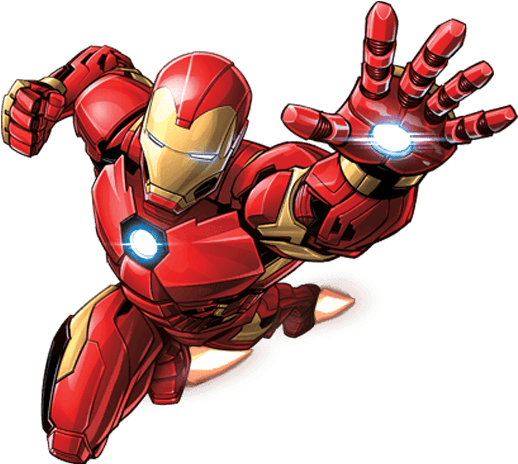 Iron Manin Action Pose PNG Image