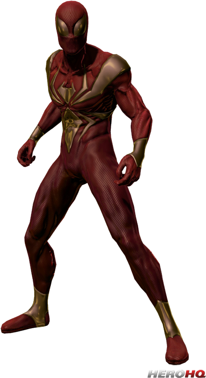 Iron Spider Costume Pose PNG Image