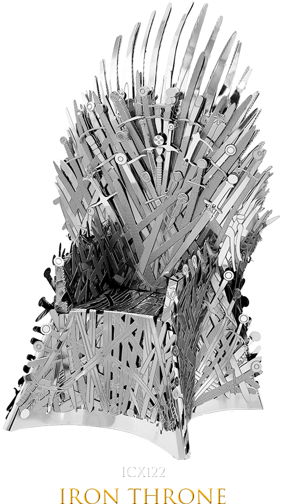 Iron Throne Metal Model PNG Image