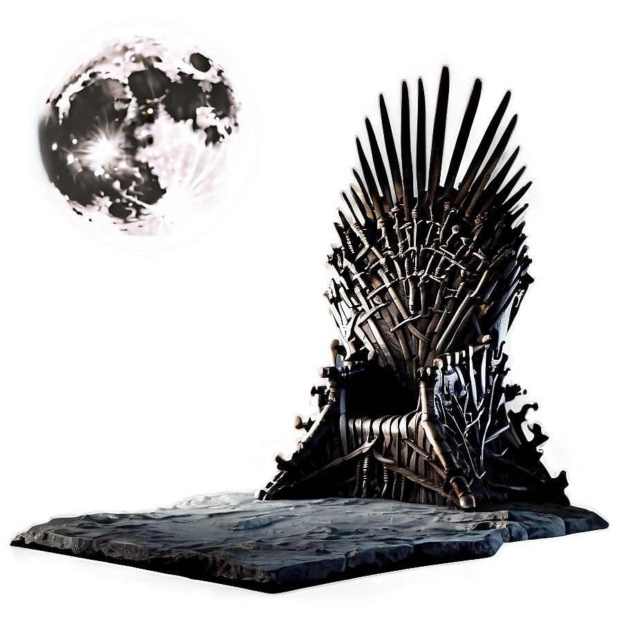 Iron Throne Under Moonlight Png 1 PNG Image