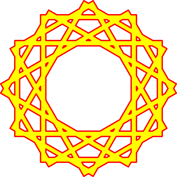 Islamic Geometric Pattern Art PNG Image